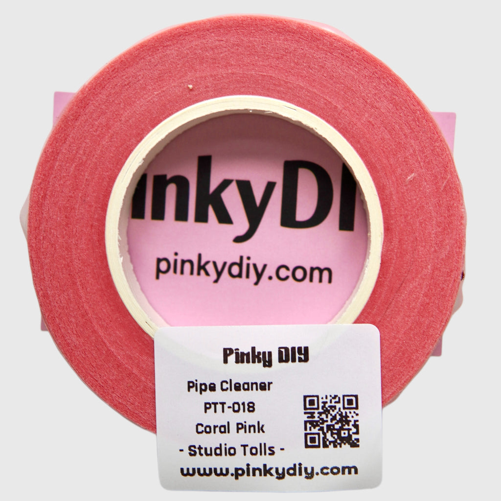 Ruban floral rouge et rose (nuances rose, fard et corail) - pour les créations DIY et les fleurs en chenille