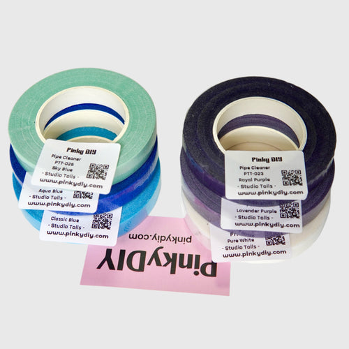 Blue, Purple & White Floral Tape (Sky, Aqua & Lavender Tones)