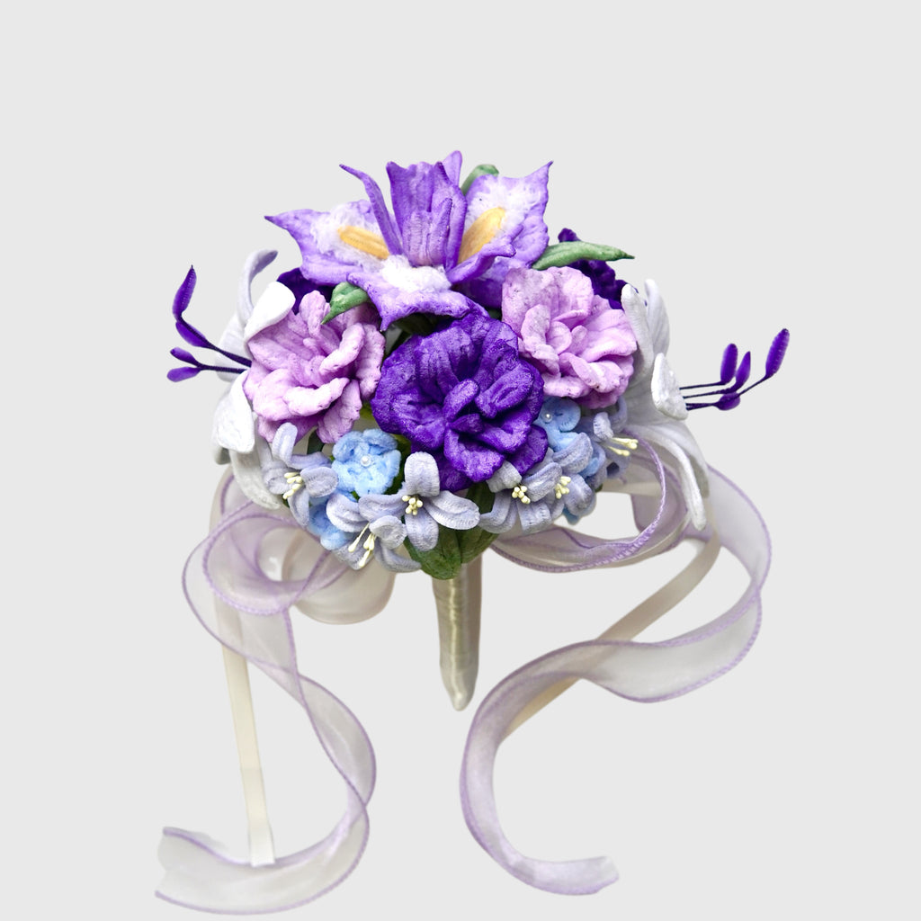 Spring Purple Pipe Cleaner Hand Bouquet Kit – DIY Flower Craft Gift Set