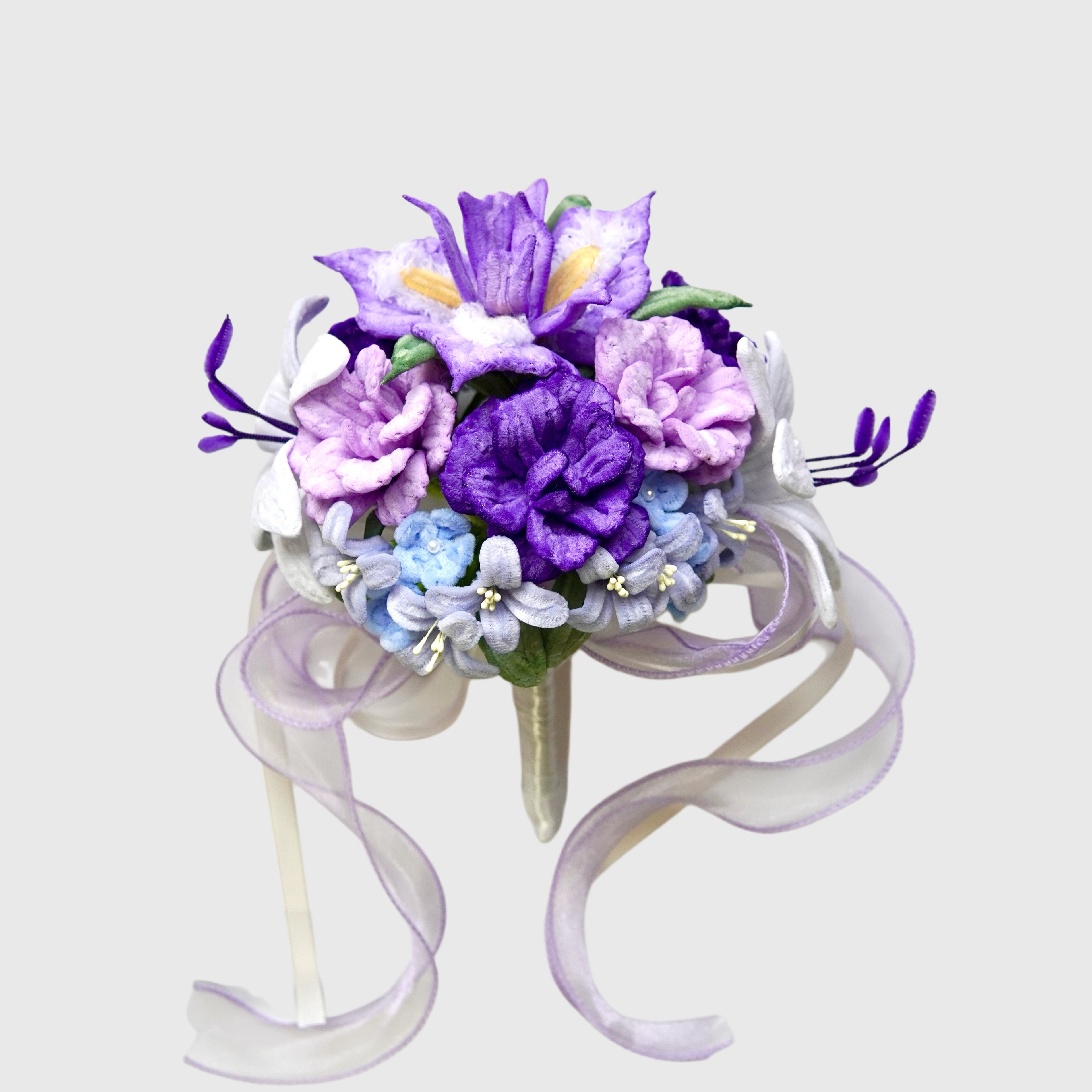Spring Purple Pipe Cleaner Hand Bouquet Kit – DIY Flower Craft Gift Set