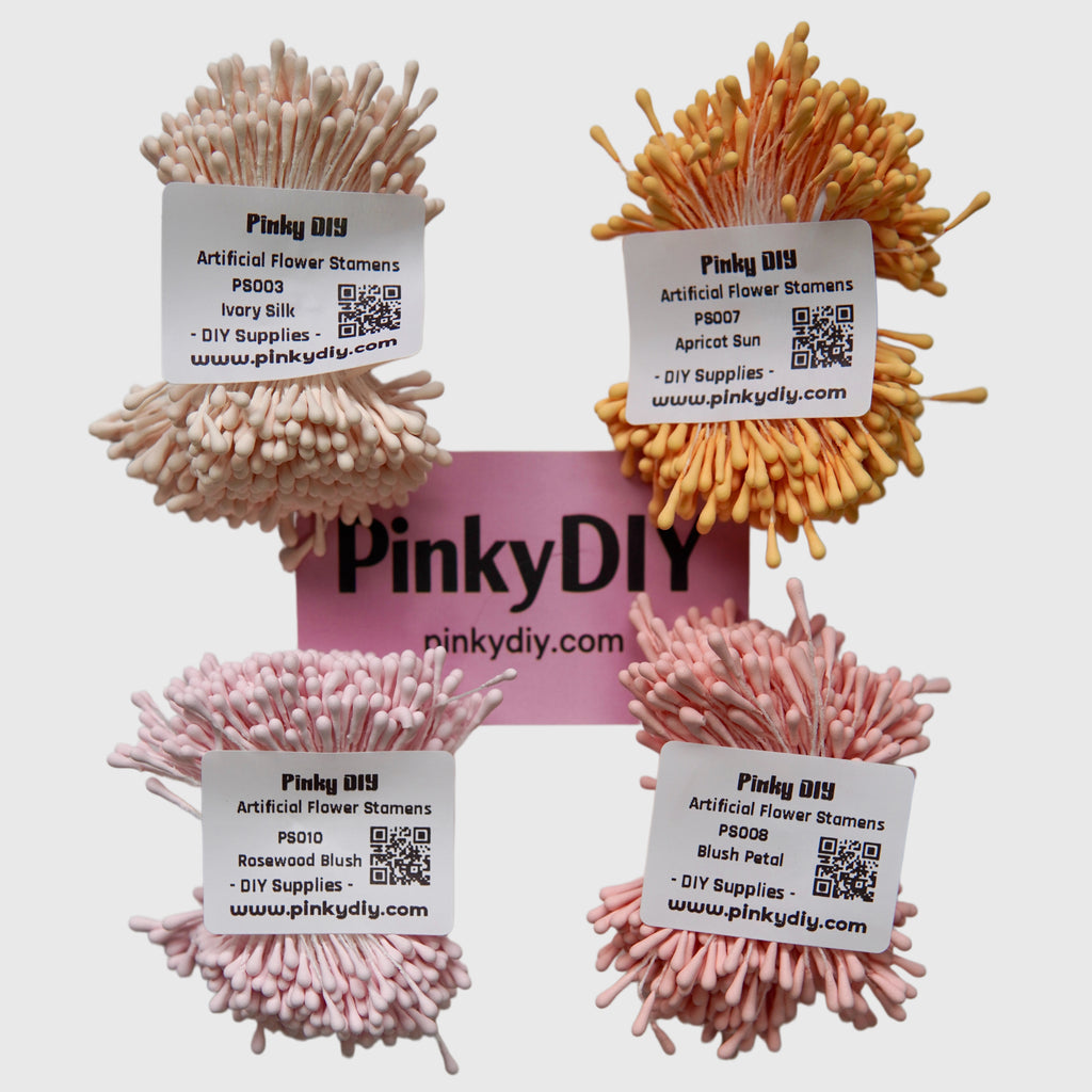 أسدية زهور اصطناعية ملونة للزهور اليدوية - PinkyDIY