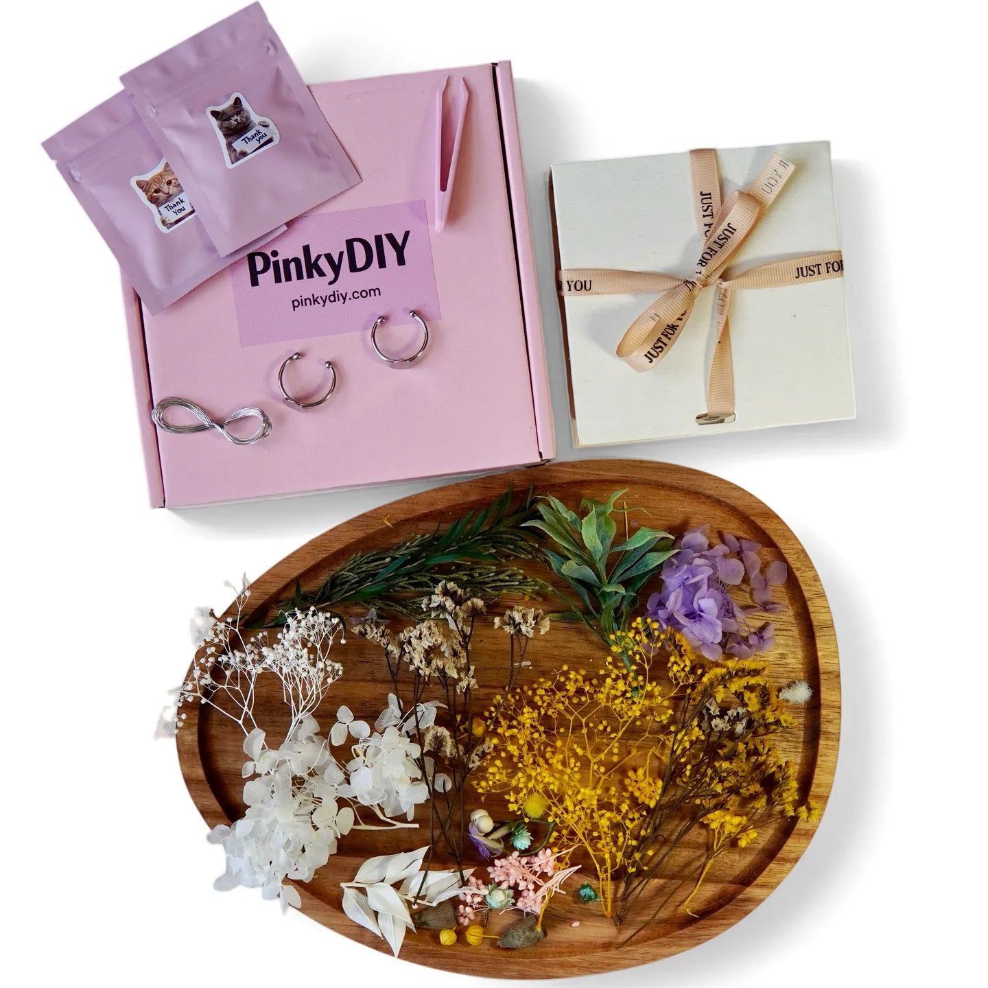 Flower Ring DIY Kit (Set of 2) - Wild Mix - Handmade Mini Bouquet Rings
