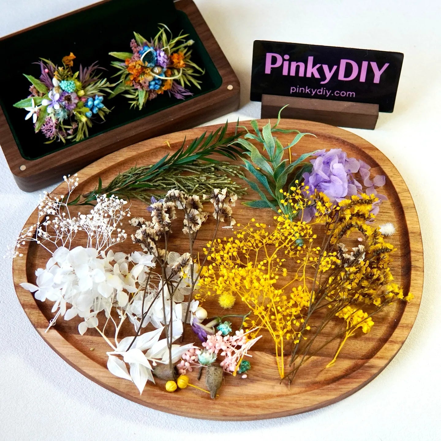 Flower Ring DIY Kit (Set of 2) - Wild Mix - Handmade Mini Bouquet Rings