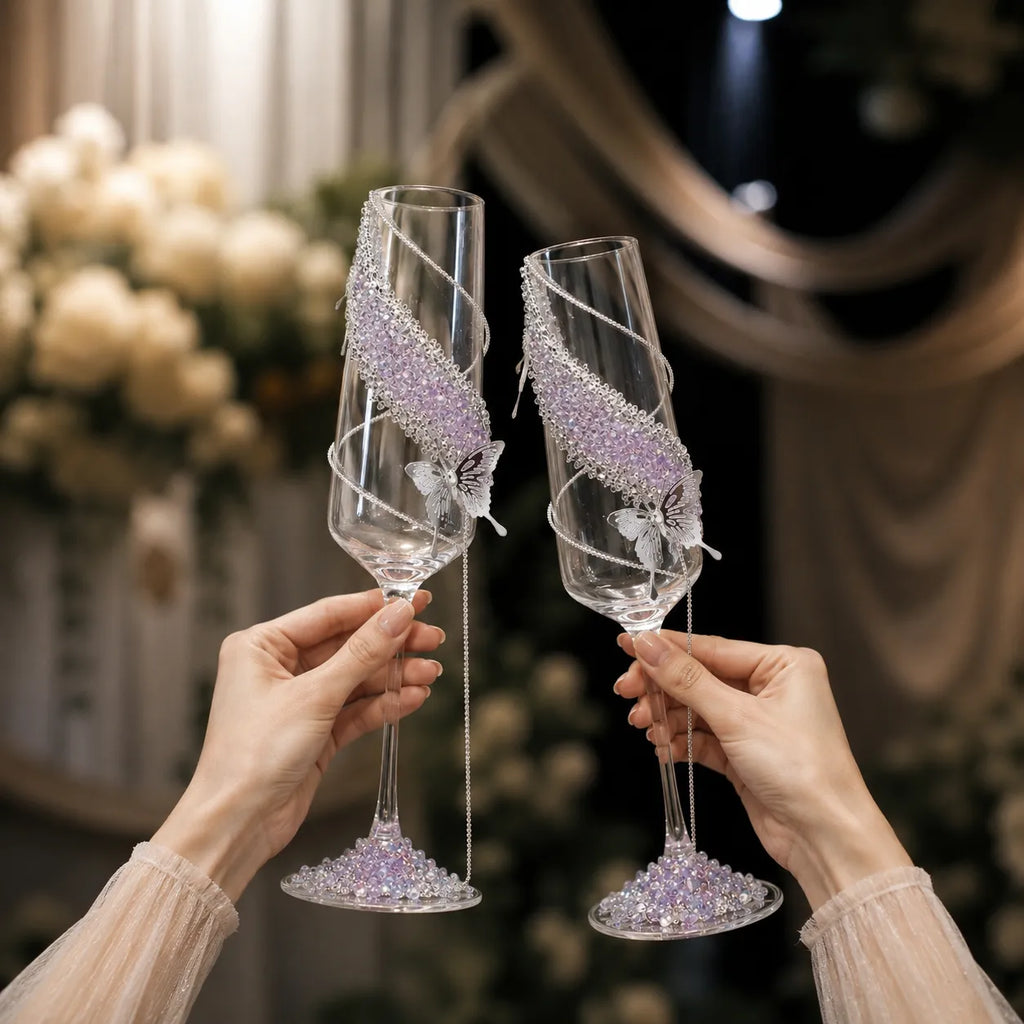 DIY Butterfly Toast Champagne Glass Kit