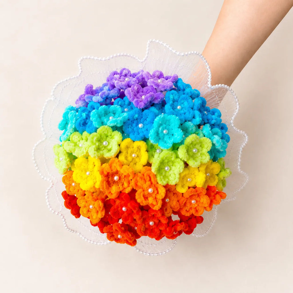 Rainbow Dopamine Pipe Cleaner Flower Bouquet DIY Kit