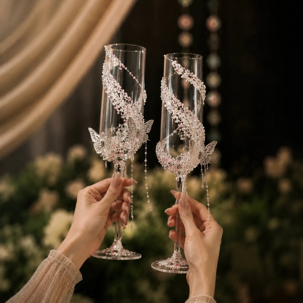 DIY Butterfly Toast Champagne Glass Kit