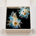 Kit de Fabrication de Bagues Florales (Lot de 2) - Murmure Bleu - Bagues Mini-Bouquet Faites à la Main