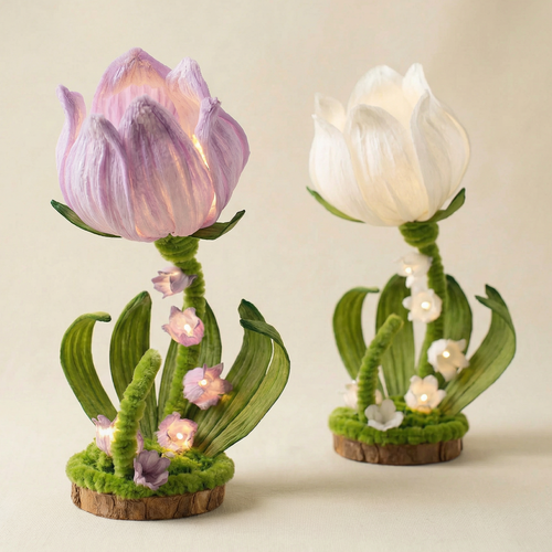 Handmade DIY Pipe Cleaner Kit – Lily of the Valley Night Light for Bedroom & Creative Decor