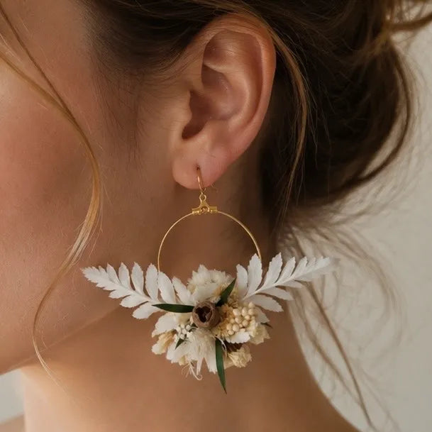 Flower Ear Ring DIY Kit - Pure Wedding - Handmade Mini Bouquet Ear Rings