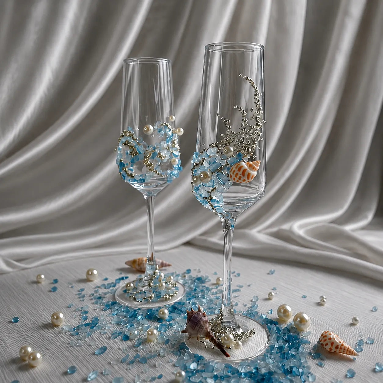 Ocean Blue Crushed Crystal Mix Pack – 30g | DIY Bedazzle Materials