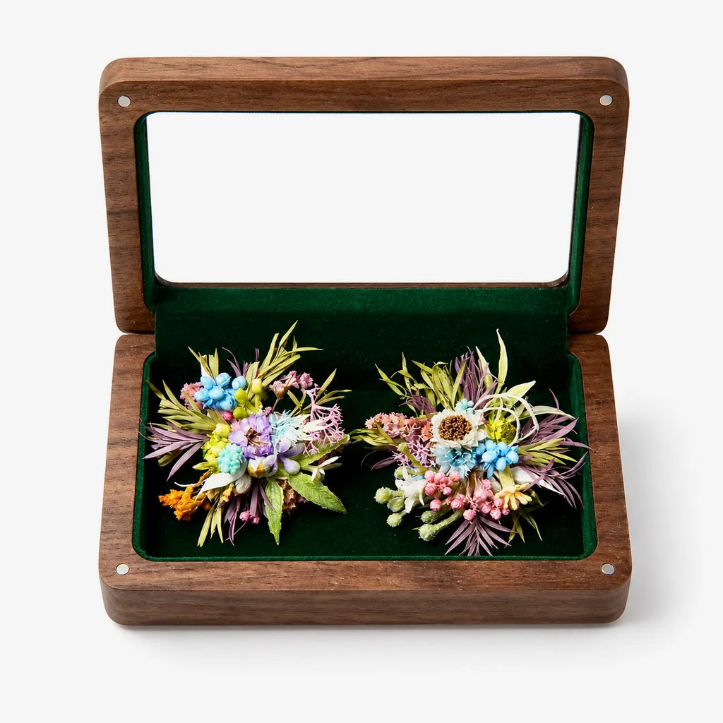 Kit DIY Bagues Fleuries (Lot de 2) - Mélange Sauvage - Bagues Mini Bouquets Faits Main