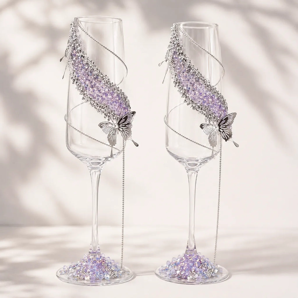 DIY Butterfly Toast Champagne Glass Kit