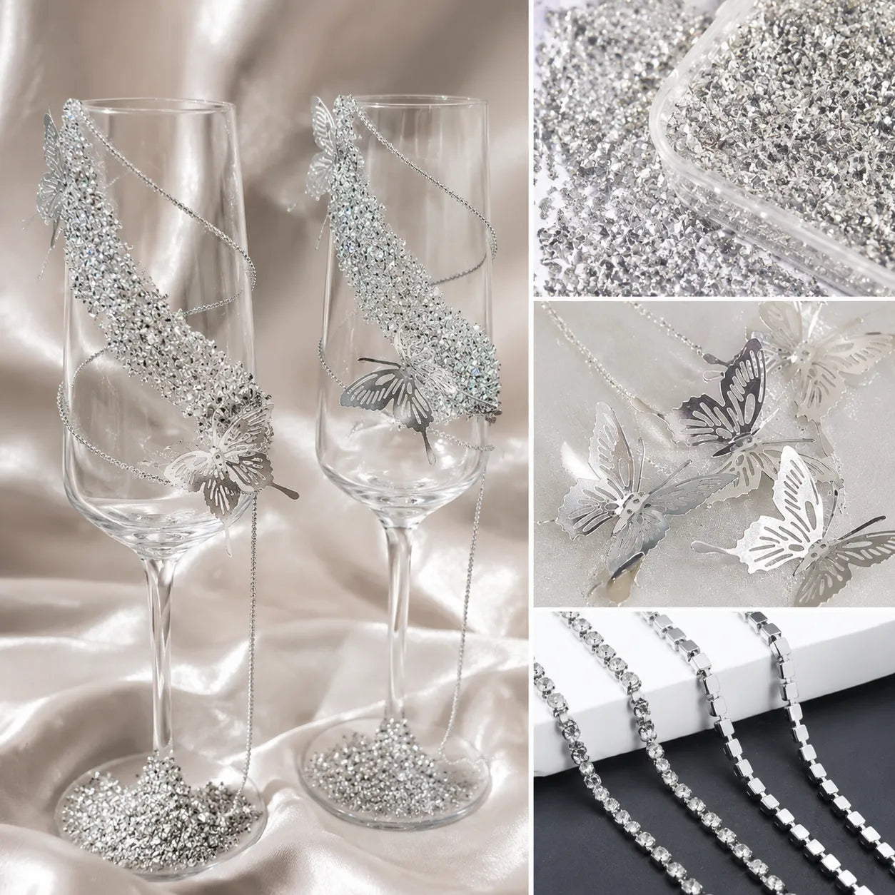 DIY Butterfly Toast Champagne Glass Kit