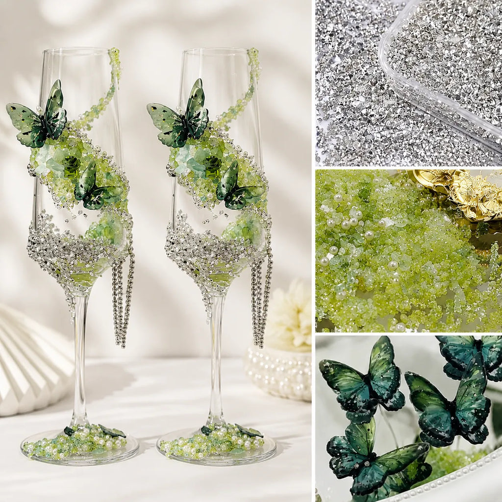 DIY Butterfly Toast Champagne Glass Kit