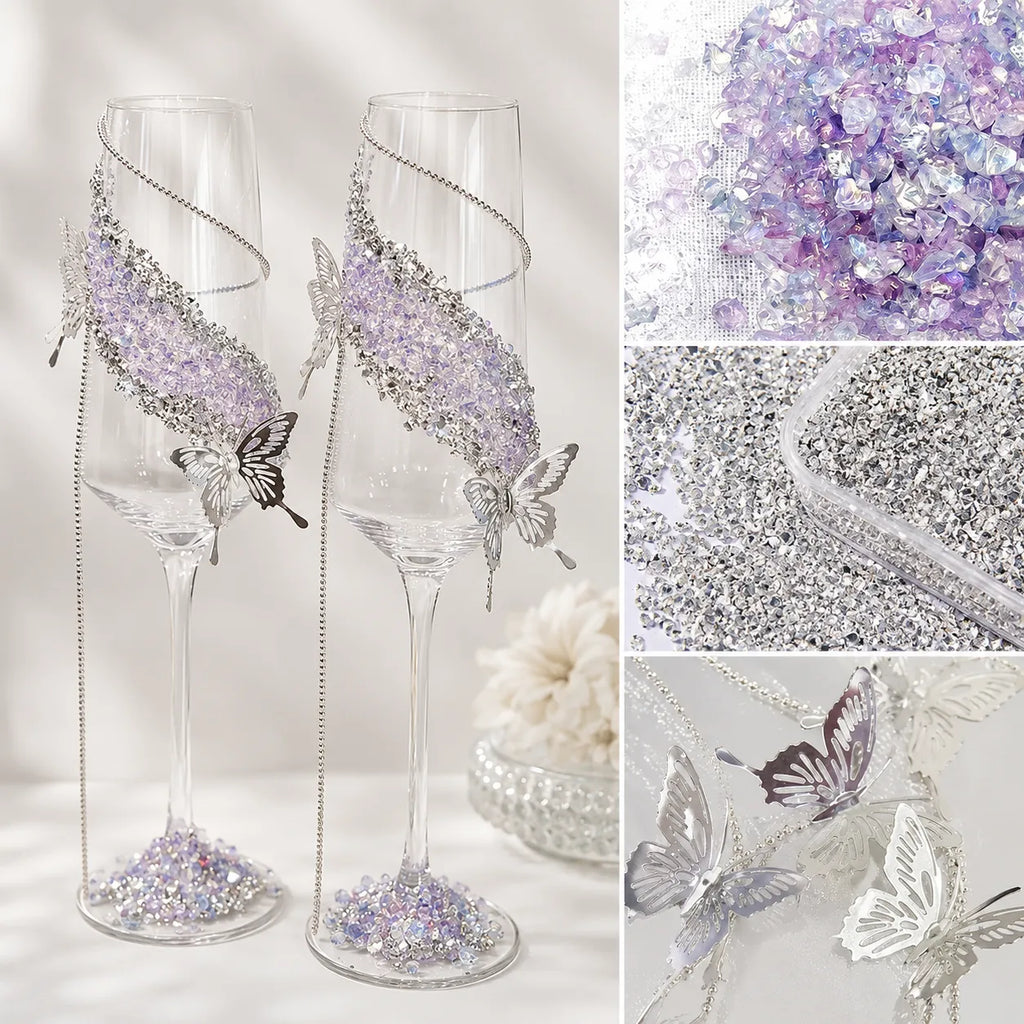 DIY Butterfly Toast Champagne Glass Kit