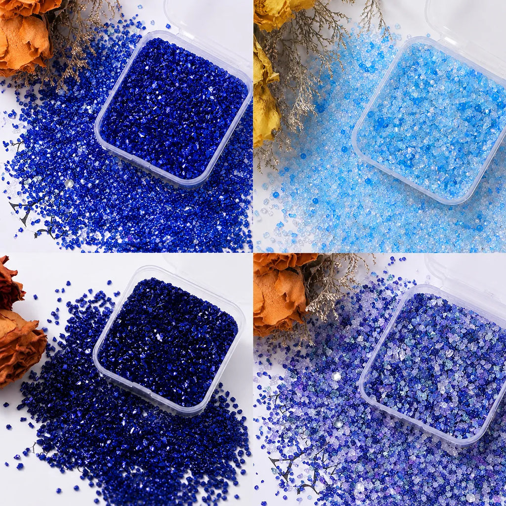 Ocean Blue Crushed Crystal Mix Pack – 30g | DIY Bedazzle Materials