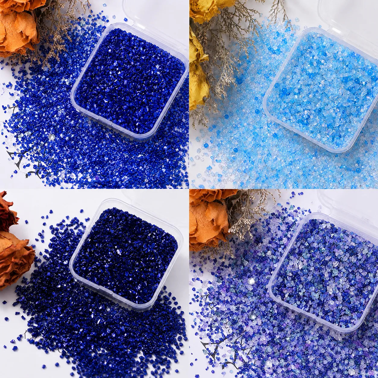 Ocean Blue Crushed Crystal Mix Pack – 30g | DIY Bedazzle Materials