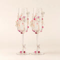 Dusty Rose - DIY Crystal Rhinestone & Artificial Pearl Toast Champagne Flute Kit
