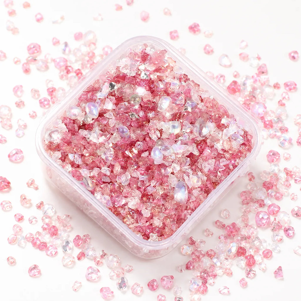 Pink & Rose Crushed Crystal Mix Pack – 30g | DIY Bedazzle Materials