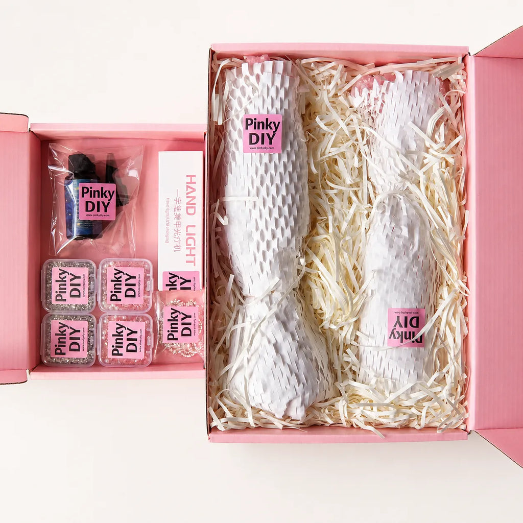 Blush Romance - DIY Crystal Rhinestone & Artificial Pearl Toast Champagne Flute Kit