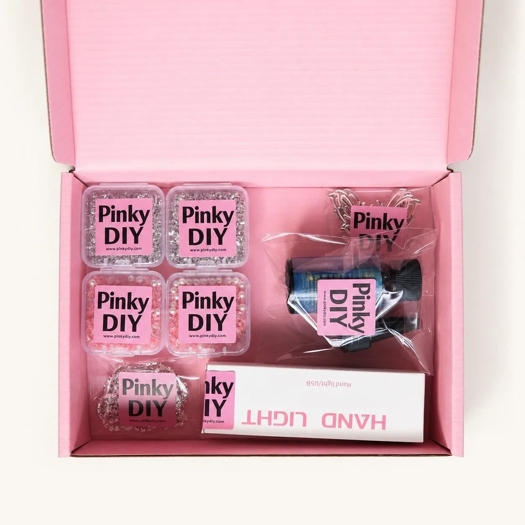 Blush Romance - DIY Crystal Rhinestone & Artificial Pearl Toast Champagne Flute Kit