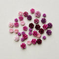 Pink & Red Mini Rose Charm Mix – 50 pcs | DIY Floral Embellishments