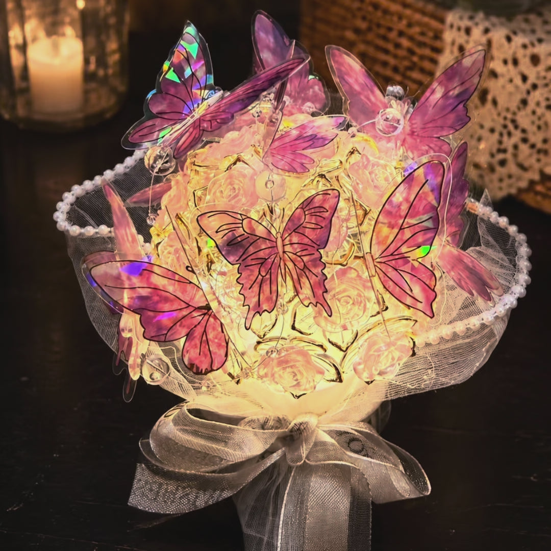 DIY Crystal Rose & Butterfly Fairy Globe Night Light Lamp Kit