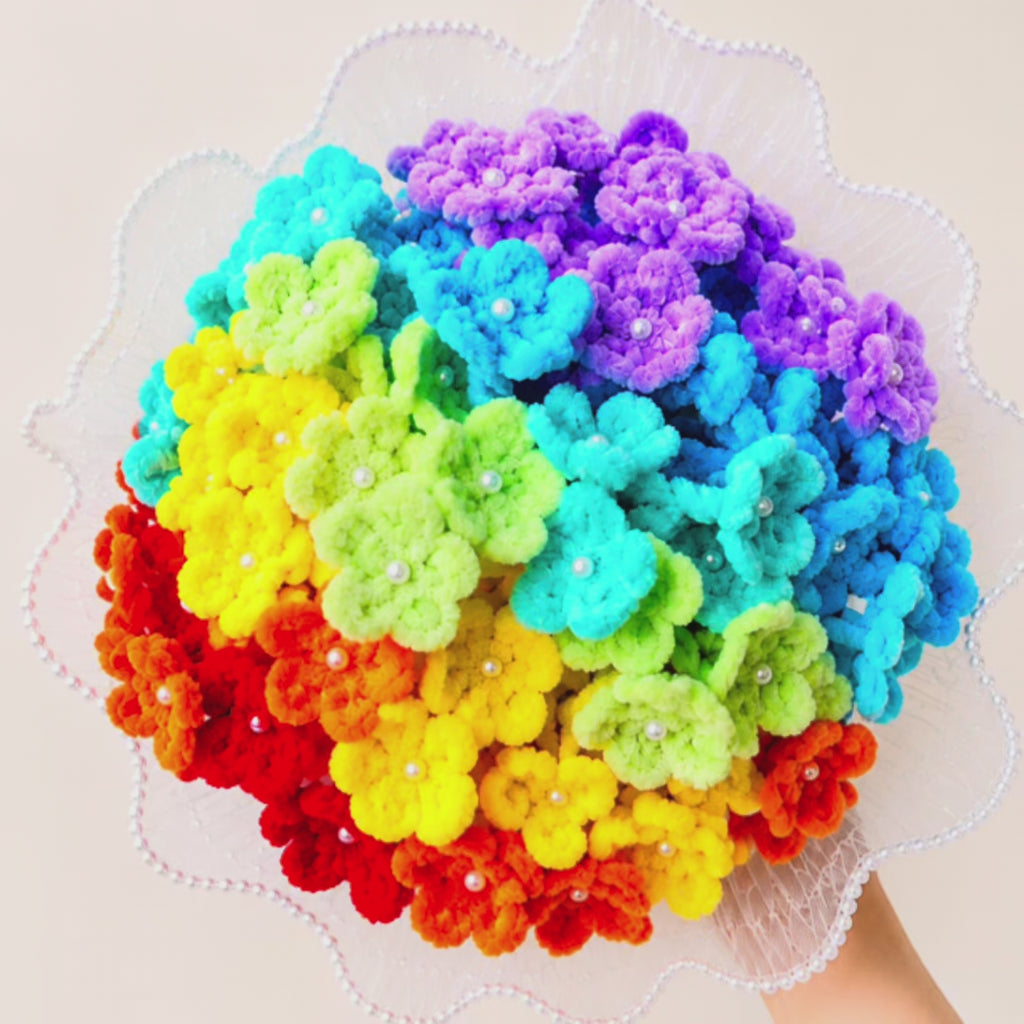 Rainbow Dopamine Pipe Cleaner Flower Bouquet DIY Kit