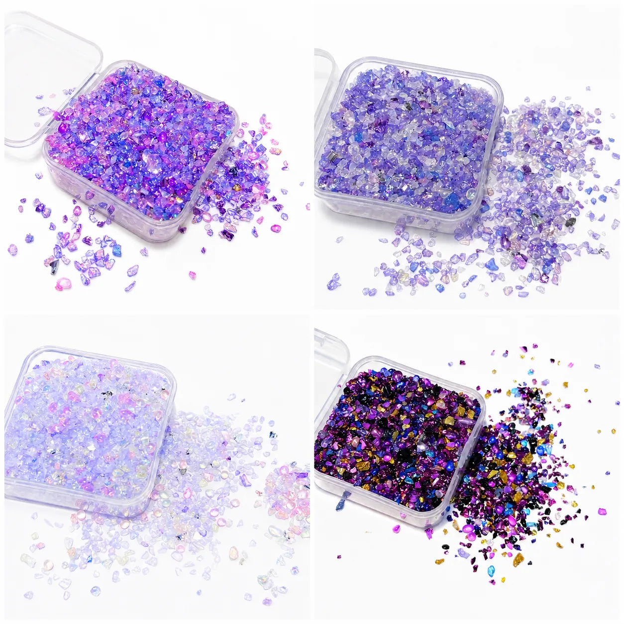 Purple Crushed Crystal Mix Pack – 30g | DIY Bedazzle Materials