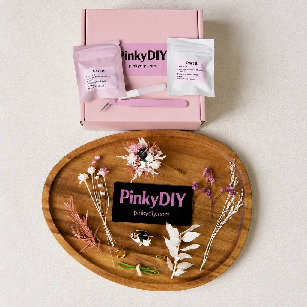 Kit DIY Boucles d'Oreilles Fleur - Mariage Pur - Mini Bouquets Faits Main