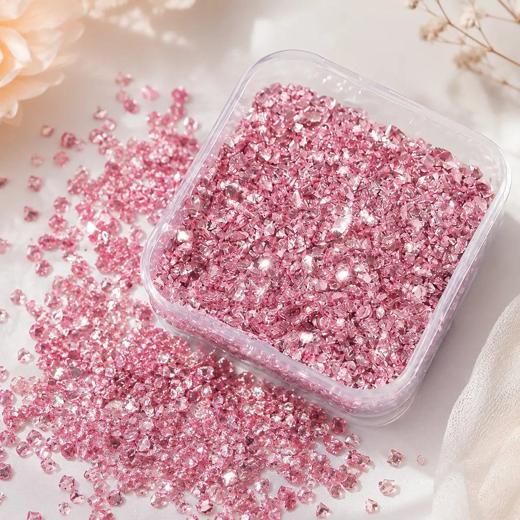 Pink & Rose Crushed Crystal Mix Pack – 30g | DIY Bedazzle Materials
