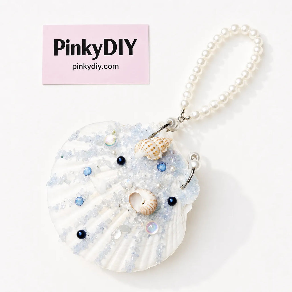 Real Shell Notebook Decorating Kit | Rhinestone Mermaid Journal