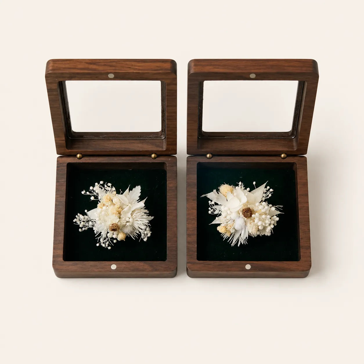 Flower Ring DIY Kit (Set of 2) - Pure Wedding - Handmade Mini Bouquet Rings